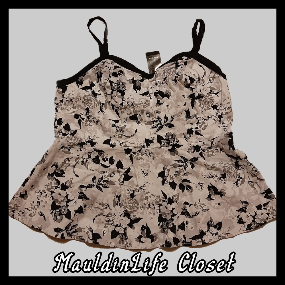 🚫SOLD Torrid Floral Print Peplum Cami